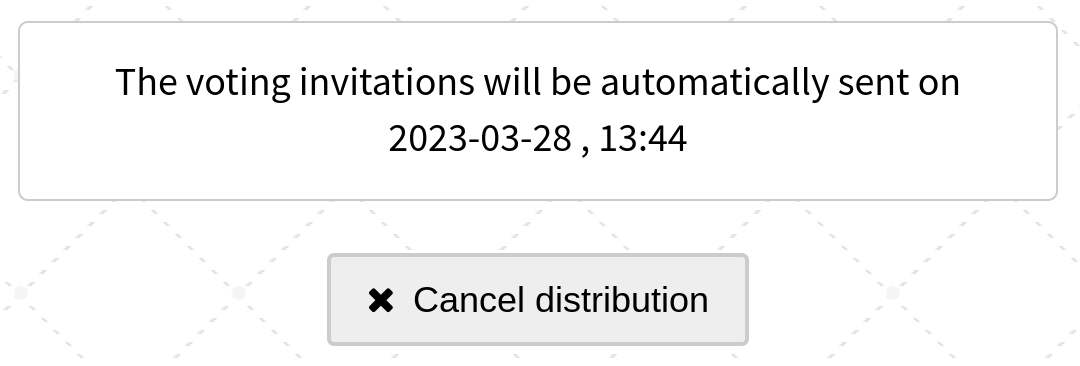 Screenshot: Notification after Approval for Distribution